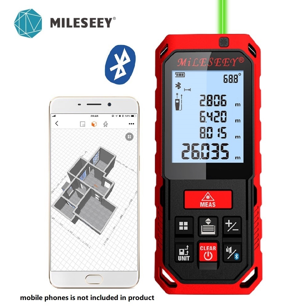

Зеленый лазерный дальномер Mileseey S2