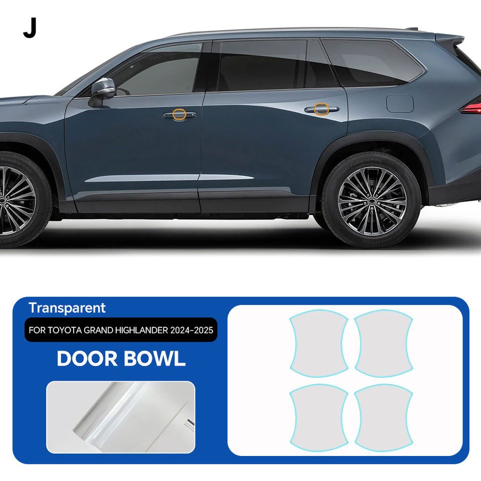 

Для Toyota Grand Highlander 2024 2025 Защитная пленка для фар от царапин, чаша из ТПУ, дверная ручка, защита столба заднего вида B