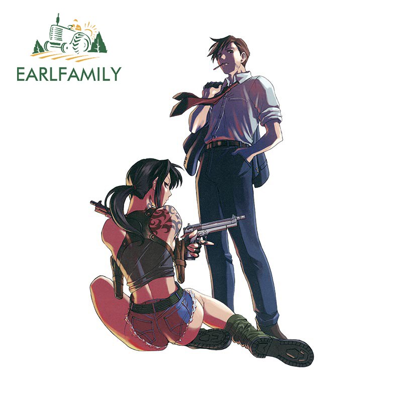 

EARLFAMILY 13 см x 9,3 см для Черной лагуны Revy Creativite переводные наклейки для ноутбука забавные автомобильные наклейки устойчивые к царапинам солнцезащитный виниловый чехол для автомобиля