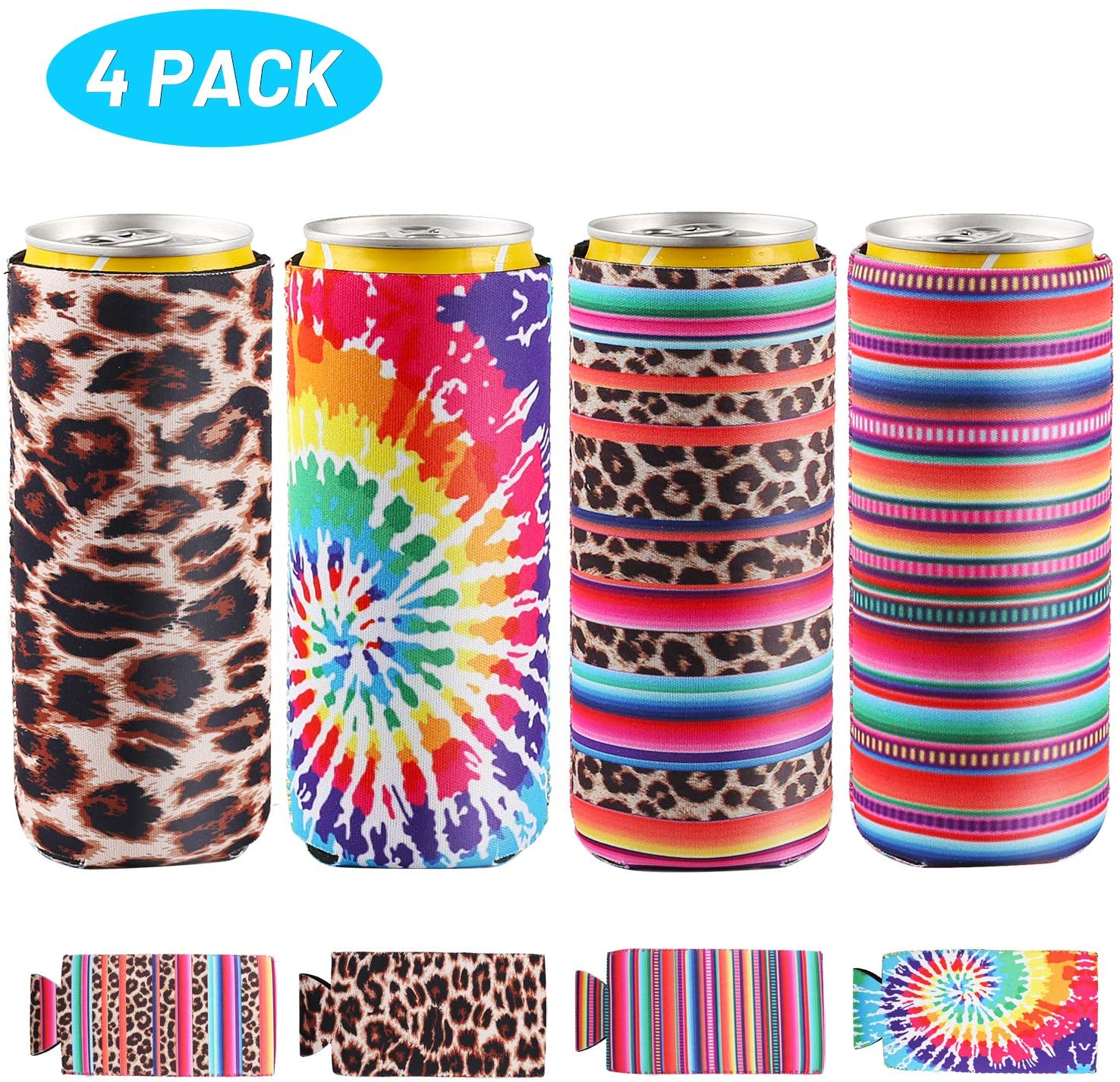 

Coozie для пива и напитков из неопрена, 4 штуки