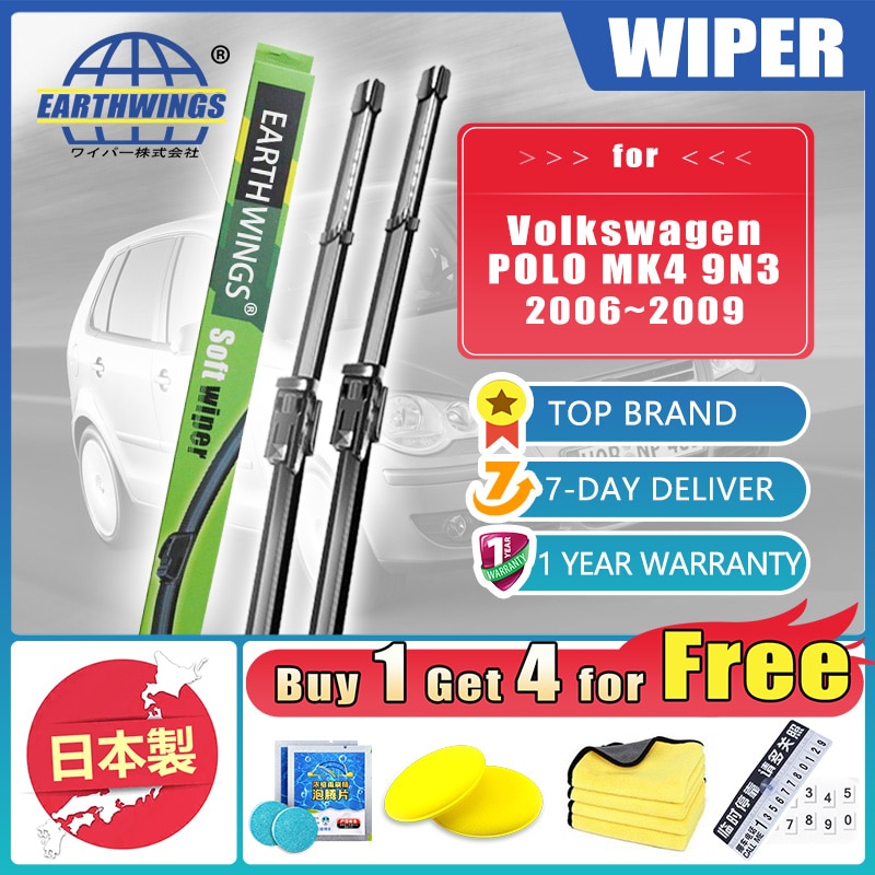 

Щетки стеклоочистителя для Volkswagen VW POLO Hatchback MK4 2006 2007 2008 2009 9N3 Щетка стеклоочистителя дворники Щетка дворники мойщик окон водительская и пассажирская