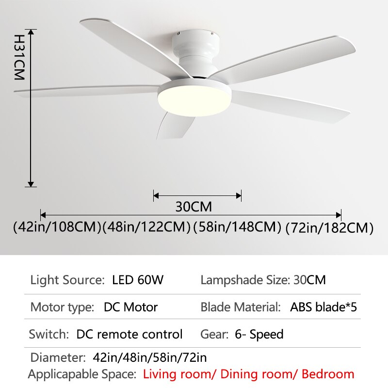 

Потолочный вентилятор с освещением INTELLIGENT FAN 58 дюймов современный