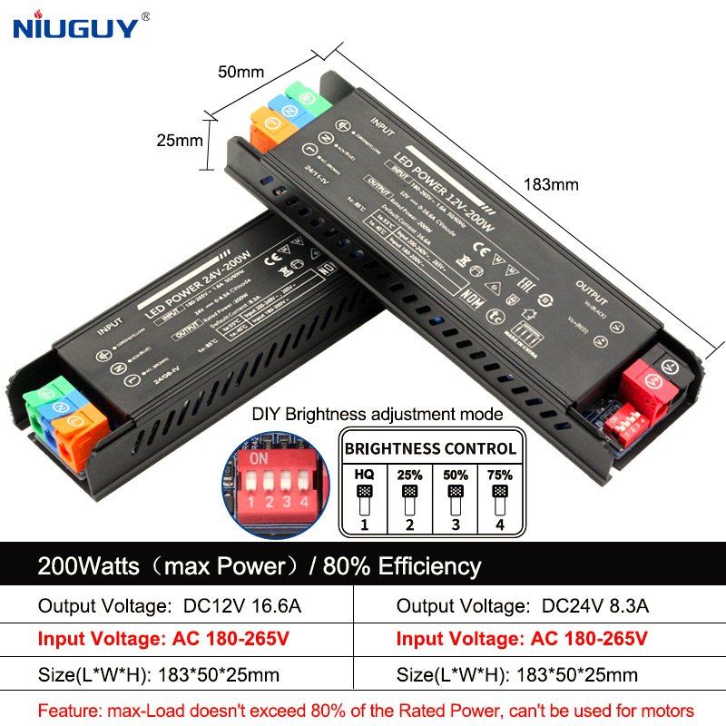 

NIUGUY Трансформатор освещения 60-400Вт 12/24В