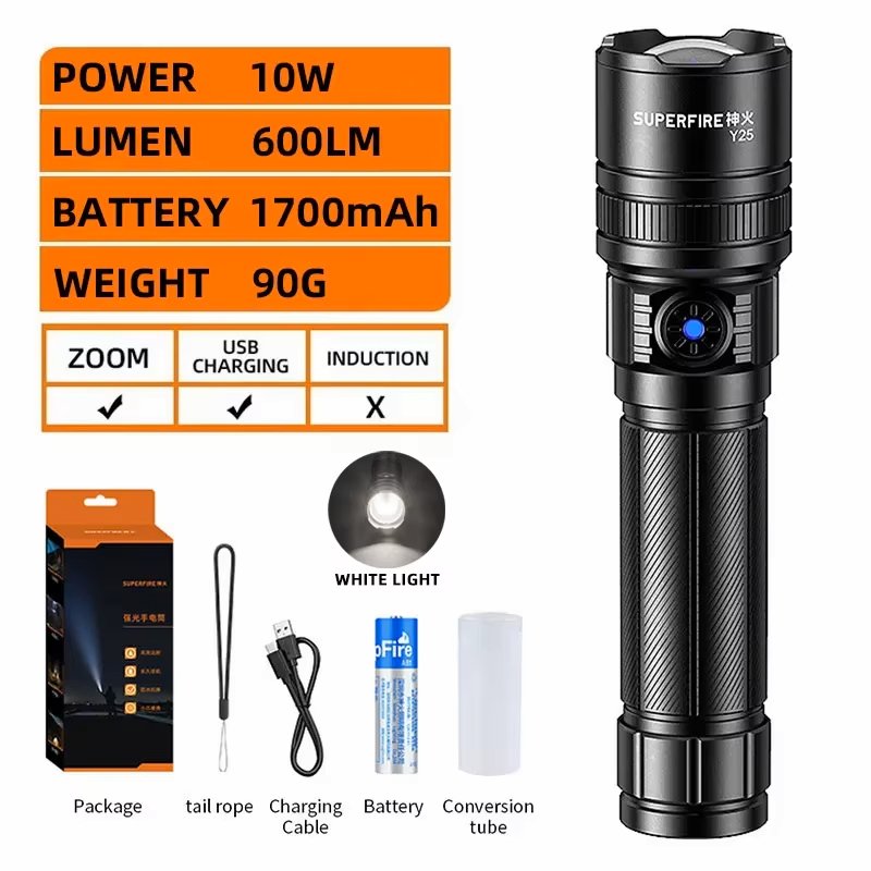 

SUPERFIRE Y25 15 Вт портативный фонарик