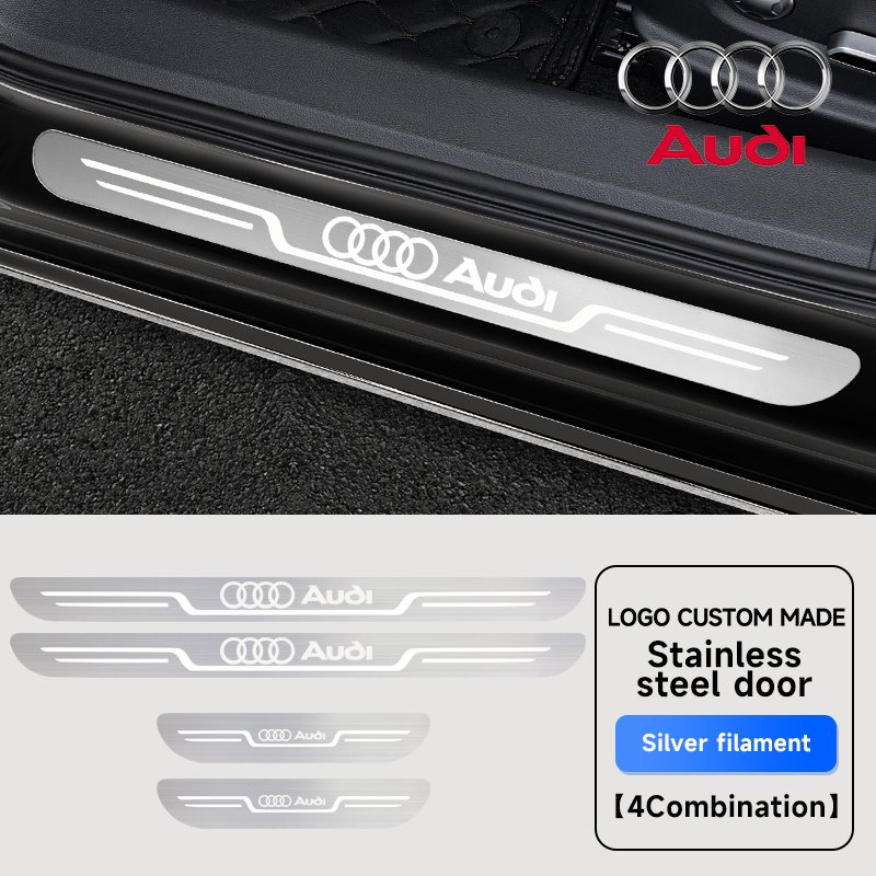 

Для Audi A3 A4 A5 A6 A7 A8 Q1 Q2 Q3 Q5 Q7 Q8 S3 S4 S5 S6 RS3 RS4 RS5 TT порог из нержавеющей стали, царапины и износостойкие