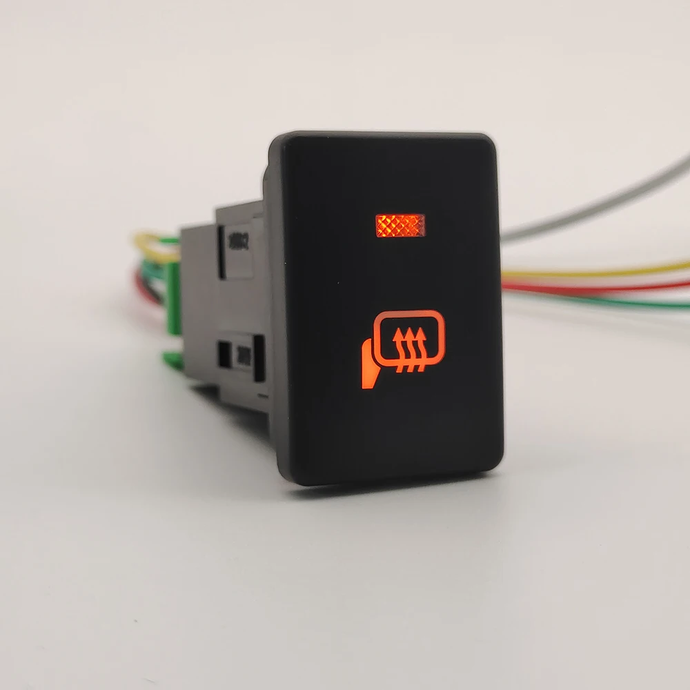 

1 шт. для Suzuki Jimny 2019 2020 2021 оранжевая Светодиодная лампа для зеркала заднего вида обогрев детской панели DRL кнопка переключателя с проводом