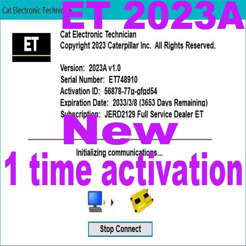 

2023A Real CAT ET3 адаптер ET 4 USB WIFI версия для cat3 с KEYGEN plus j1939 14-контактный кабель грузовика диагностический инструмент ноутбук CF-MX4