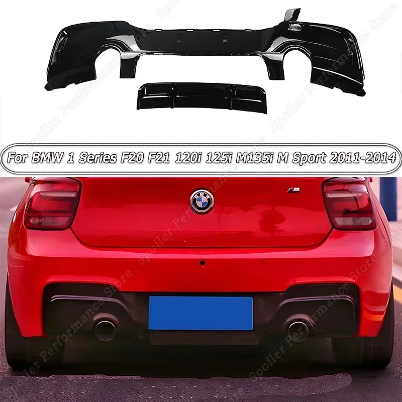 

MP Стиль для BMW 1 серии F20 F21 120i 125d 125i M135i M Sport 2011-2014 Pre-Lci задний бампер спойлер аксессуары глянцевый черный