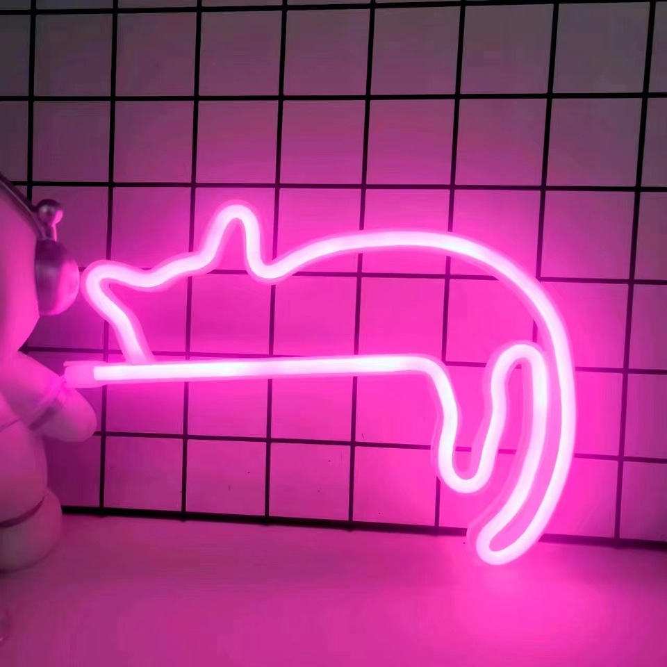 

Неоновая кошка LED лампа