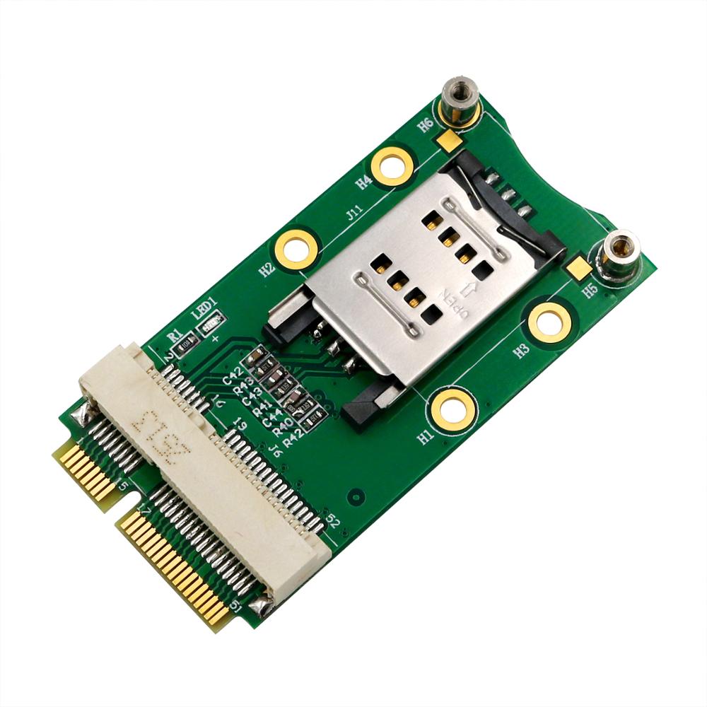 

Мини-адаптер PCI-e MPCIe со слотом для SIM-карты для Quectel UC20 EC20 EC21 Женская Стандартная фотография Φ EP06-E 3G 4G LTE