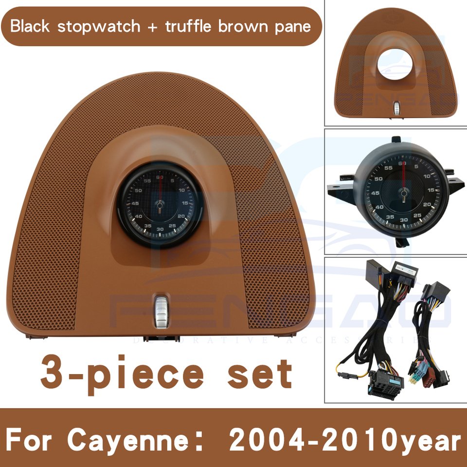 

Для Porsche Cayenne 2004-2019, центральный секундомер, приборная панель, крышка компаса, модифицированные внутренние аксессуары, усовершенствованные