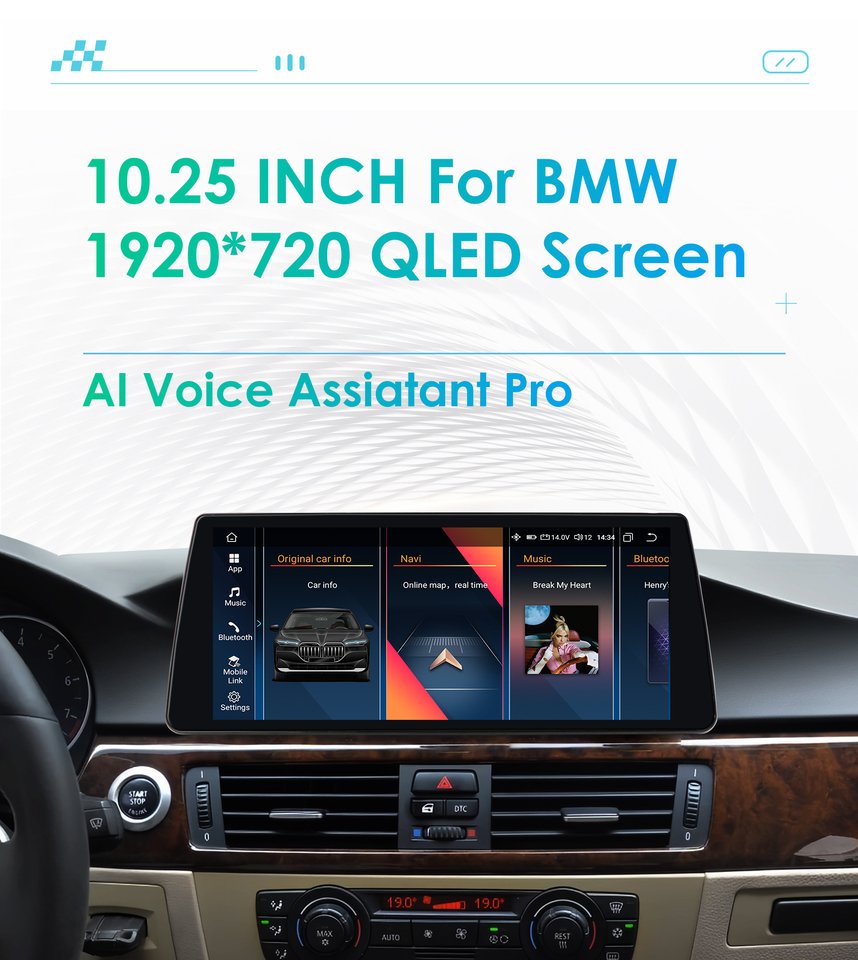 

10,25-дюймовые автомобильные интеллектуальные системы Android 13 Auto для BMW 3 серии E90 E91 E92 E93 CCC CIC, авторадио 4G Carplay, мультимедийное головное устройство