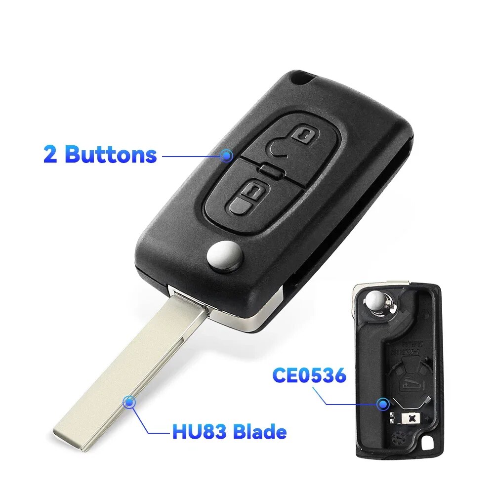 

KEYYOU для Peugeot 206 408 1/2/3/4/5/6/807 Partner для Citroen C1/2/3/4/5/6/7/8 Xsara Picasso корпус дистанционного ключа автомобиля CE0523/36