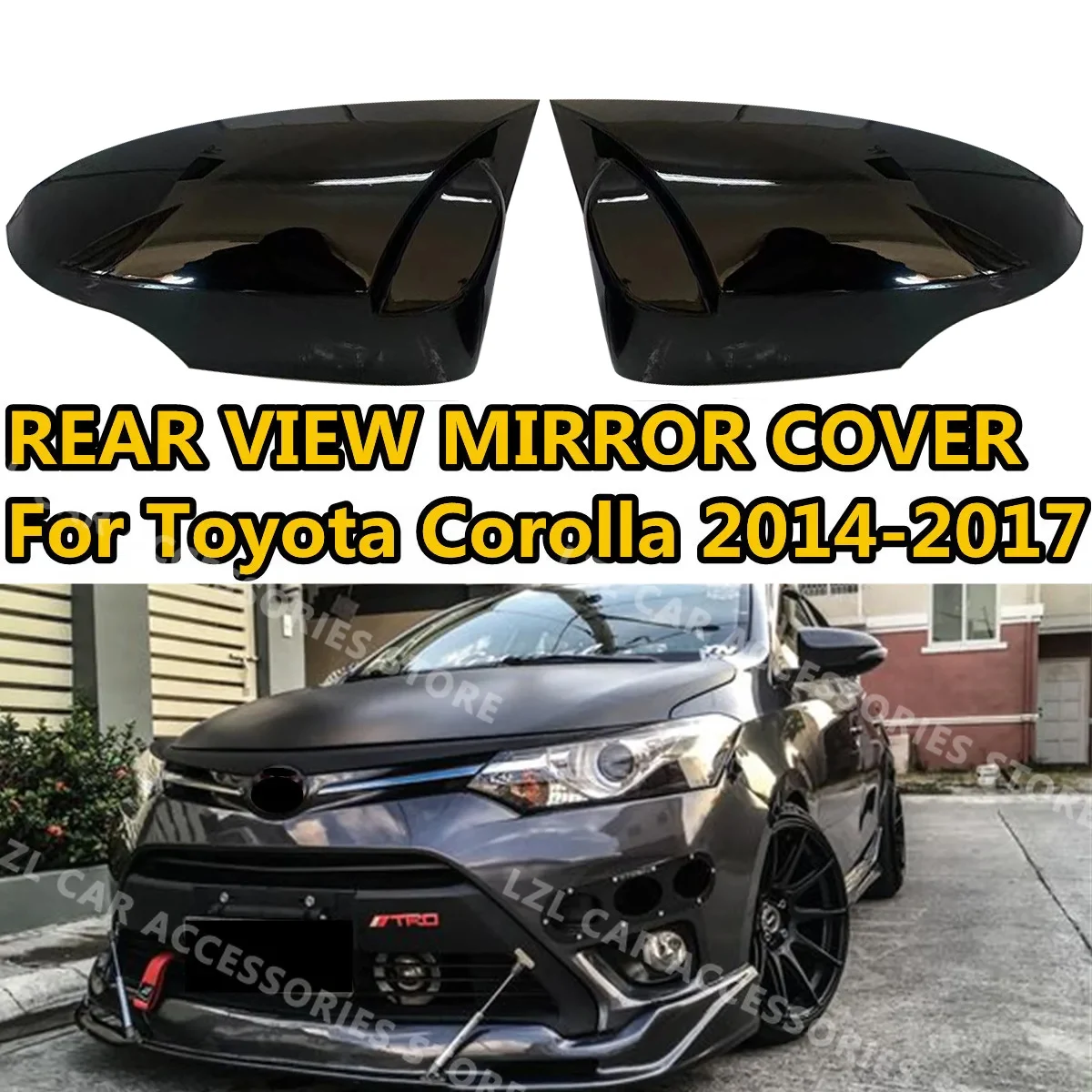 

Чехол для зеркала заднего вида для Toyota Corolla 2014-2017 с сигналом, автомобильные аксессуары, 2 крышки для бокового зеркала заднего вида
