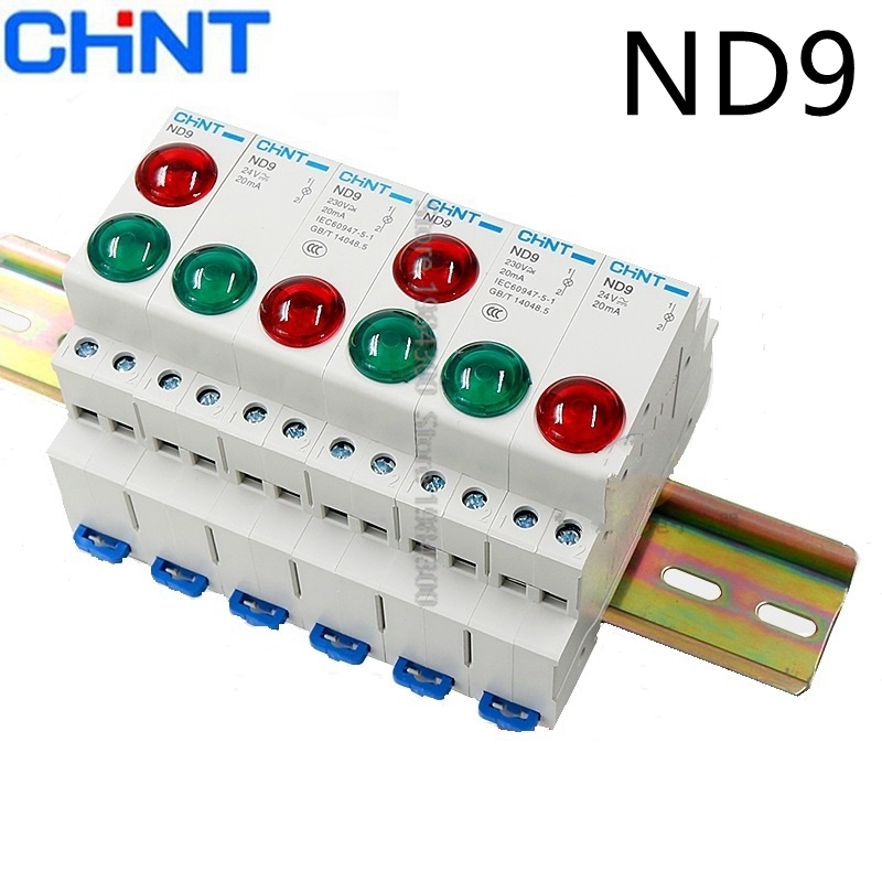

Светодиодные лампы CHINT ND9, красные и зеленые, 24В/220В