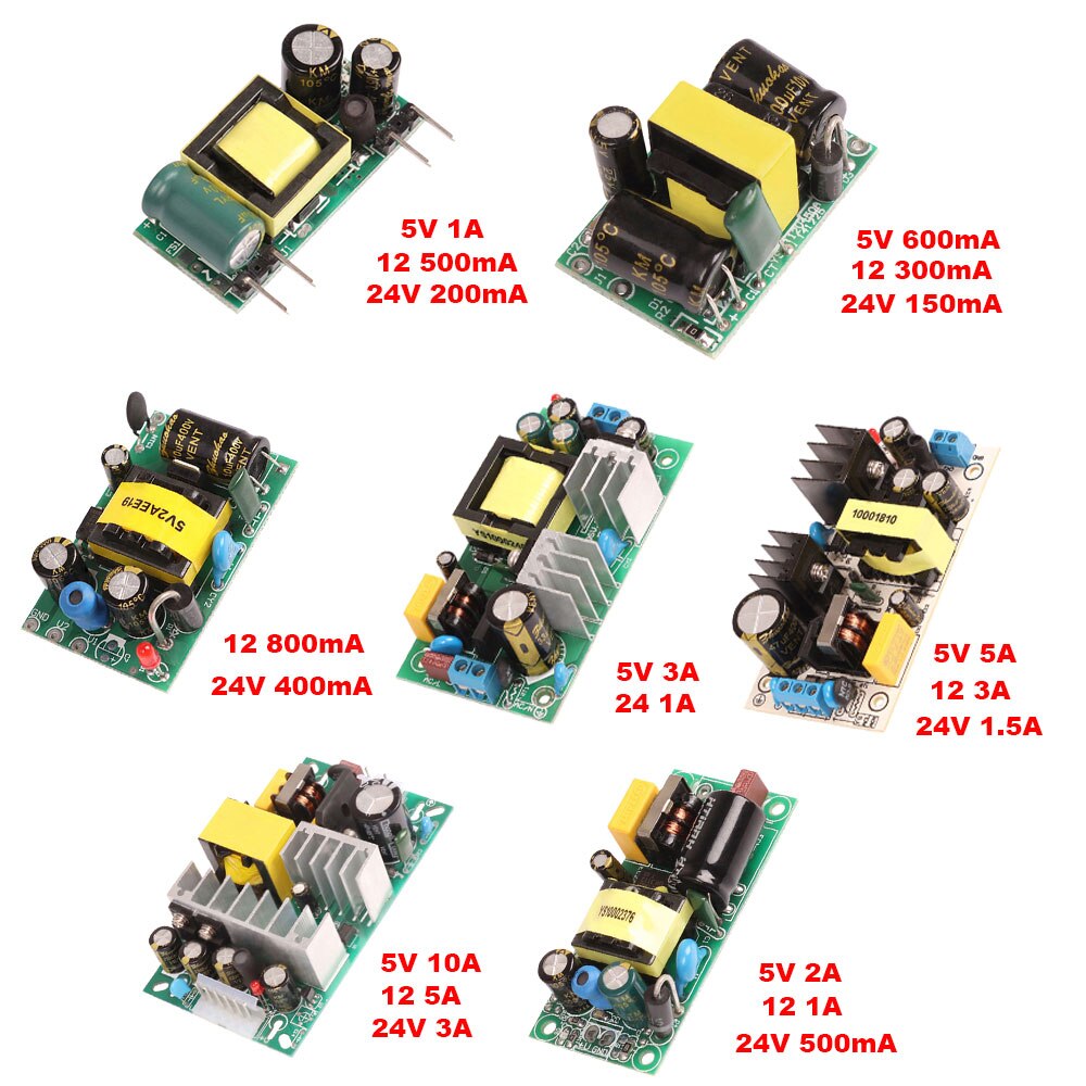 

Импульсный источник питания AC-DC 5V 1A/2A 12V 1A/3A 24V 1A/1.5A
