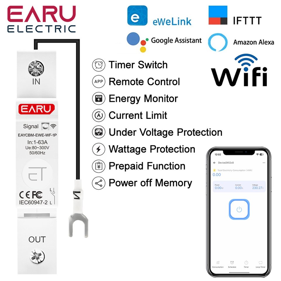 

EARUELECTRIC EAYCBM-EWE умный счетчик энергии