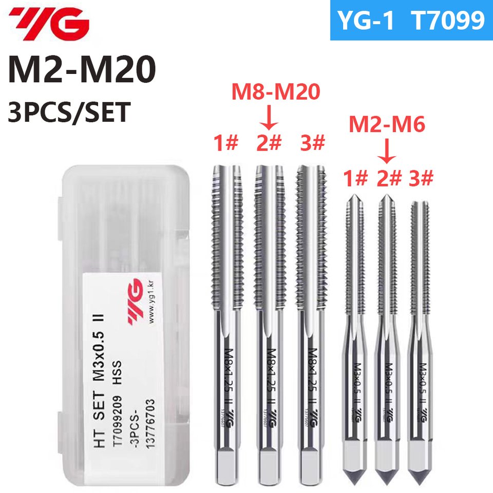 

Метчики для резьбы CUTLEGEND YG - 1 T7099 M3 M4 M5 M6 M8 M10 M12 M14 M16 3 шт