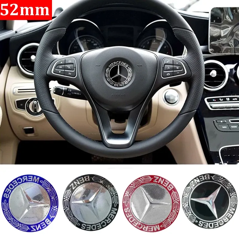 

Наклейка с эмблемой центра рулевого колеса из сплава 52 мм для Mercedes Benz W212 W205 W211 W213 W210 W220 W204 W202 W176 W246 GLA