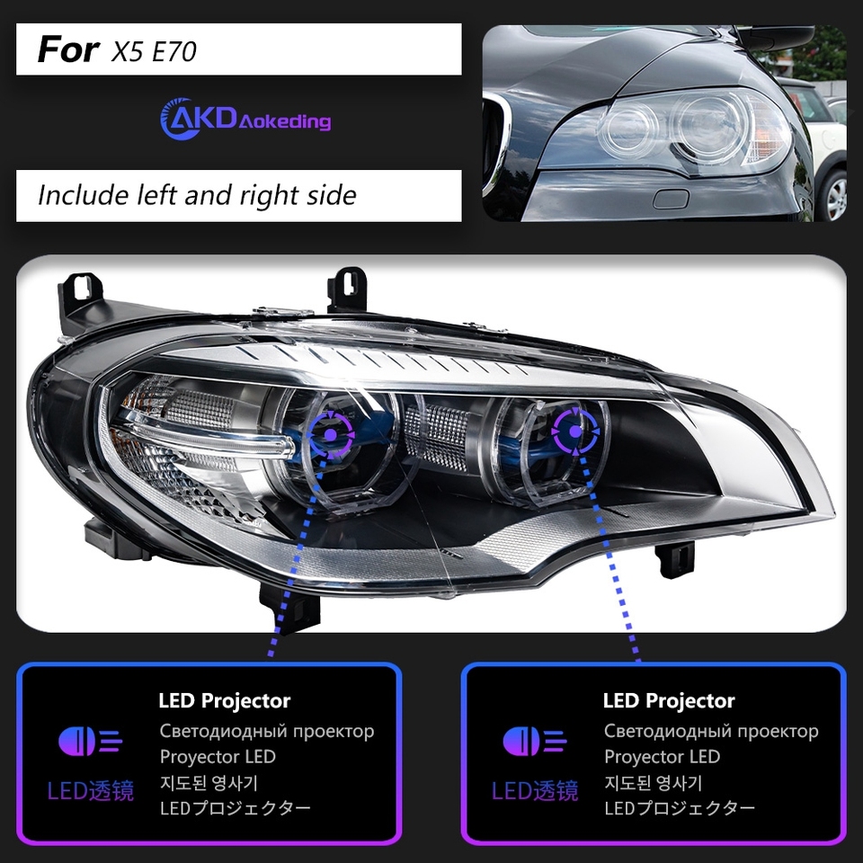 

Фары для BMW X5 E70 2007-2013 автомобильные светодиодный товартовары DRL Hella ксеноновые линзы Hella Hid H7 X5 E70 автомобильные аксессуары
