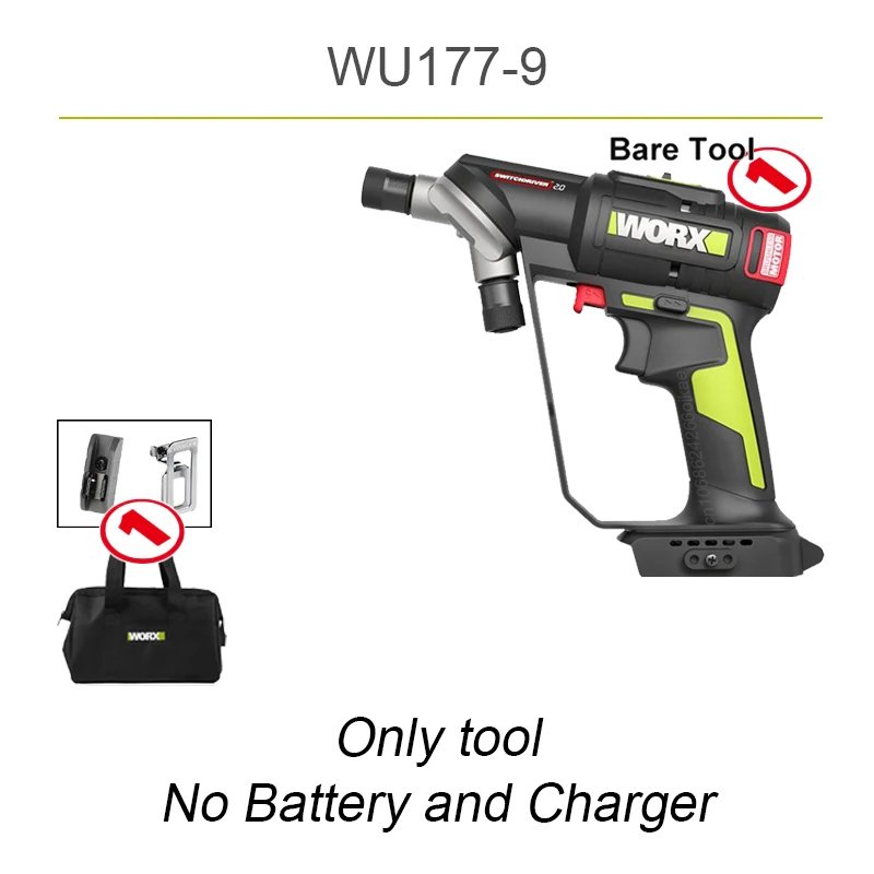 

Worx WU177 Беспроводной шуруповерт зелёный