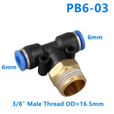 

Пневматический штуцер PB 1/8"-1/2" BSP