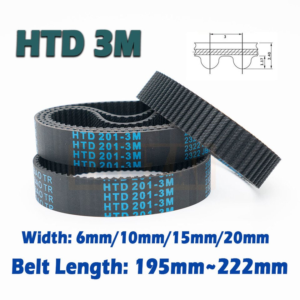 

Резиновый приводной ремень LANZAI HTD3M 6/10/15 мм