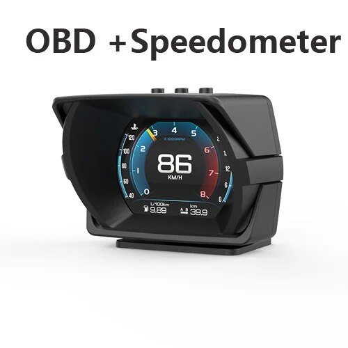 

VR Robot Car Head Up Display Auto OBD GPS MEMS Спидометр наклон измеритель наклона HUD цифровой одометр охранная сигнализация температура воды и масла