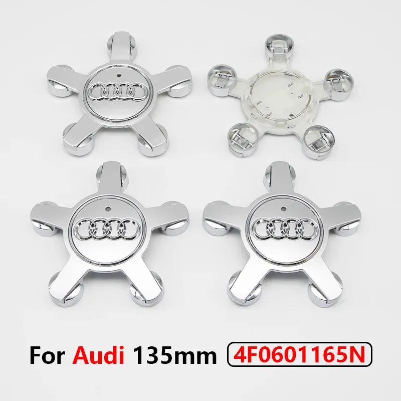 

4 шт. 135 мм колпаки автомобильных ступиц 4F 0601165 N для Audi A4 A5 A6 A7 Q3 Q5 A3 S5, аксессуары, автомобильная центральная крышка колеса, колпаки обода, Стайлинг