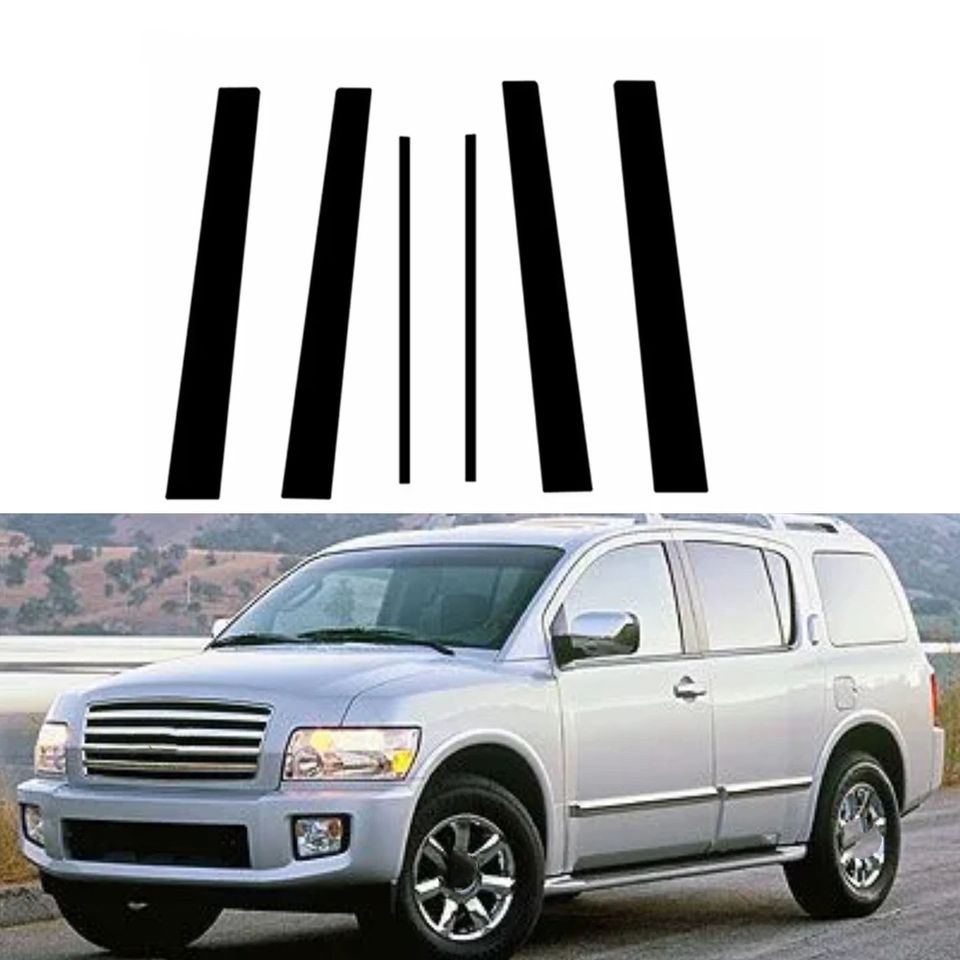 

Глянцевые черные столбы для автомобильных дверей Infiniti QX56 QX80 2004-2011 2012 2013