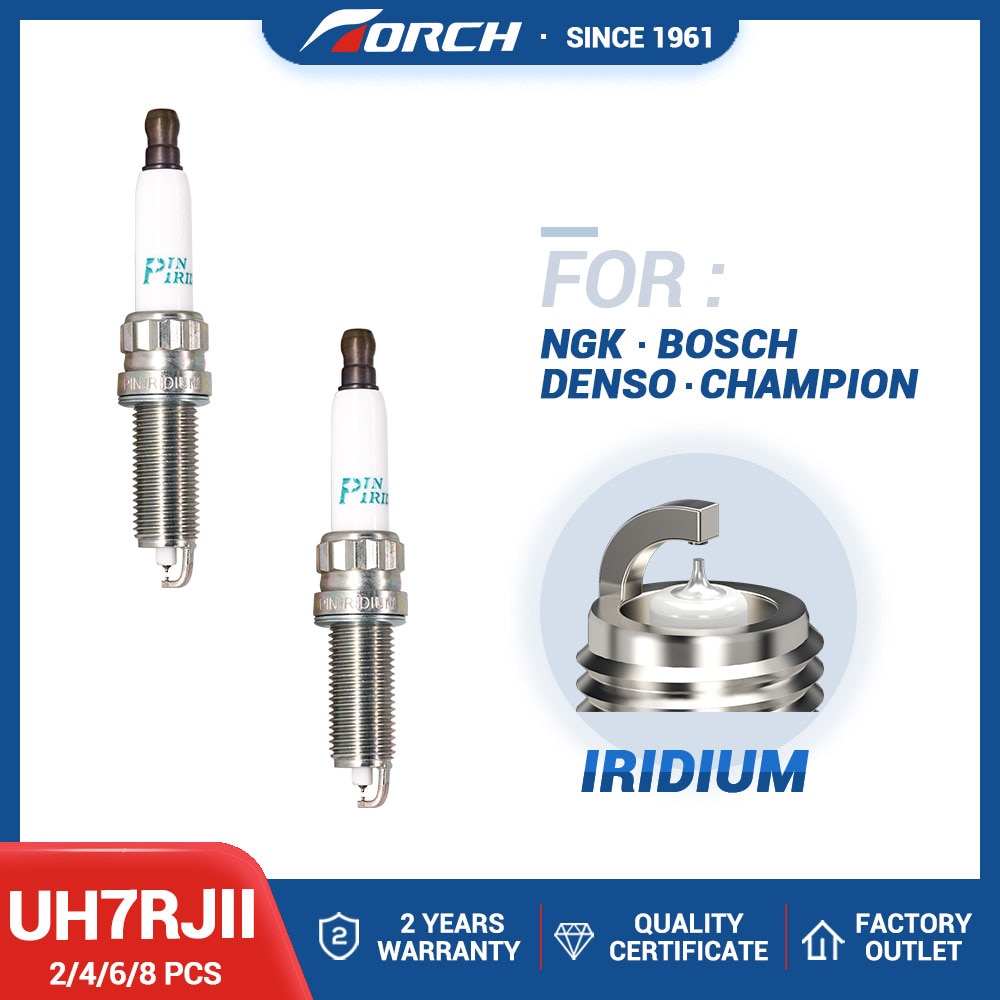 

2-8PCS Замена свечи для ILZKBR7B8G PLZKBR7A-G PLZKBR7B8DG BMW 12120035531 12127570106 Двойная иридиевая факел свечи зажигания UH7RJII