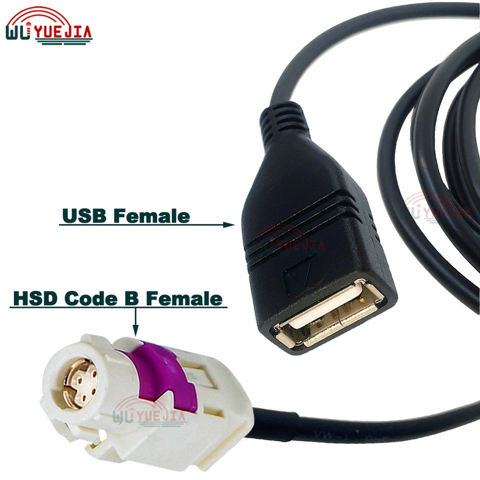 

Автомобильная система для Mercedes Benz/Audi/VW/Bentley, HSD-кабель с гнездом USB для HSD-кода, A/B/C/D/E/F/G/H/K/Z, 4 контакта кабель Jack LVDS