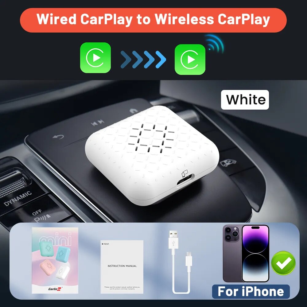 

Carlinkit 3,0 мини беспроводной адаптер Carplay для Hyundai Peugeot Honda Infiniti Chevrolet Renault Megane Seat Для 98% моделей IOS