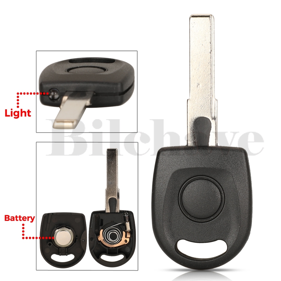 

Jingyuqin для Volkswagen VW Polo Golf для SEAT Ibiza Leon SKODA Octavia Chip Shell Uncut HU66 Blade Key Case с подсветкой