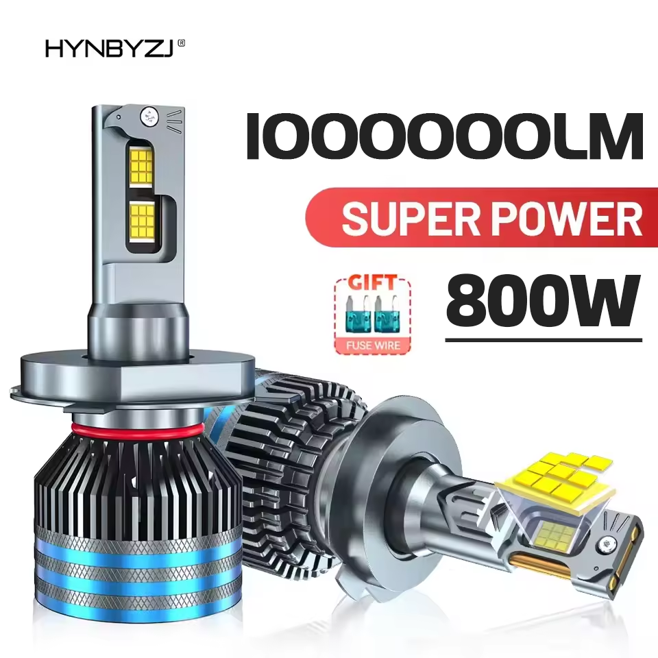 

HYNBYZJ 800 Вт 1000000 LM H4 H7 H11 Светодиодная лампа Canbus H1 H8 HB3 HB4 HIR2 9005 9006 9012 H13 9007 9008 Мощность автомобильных фар 6000K