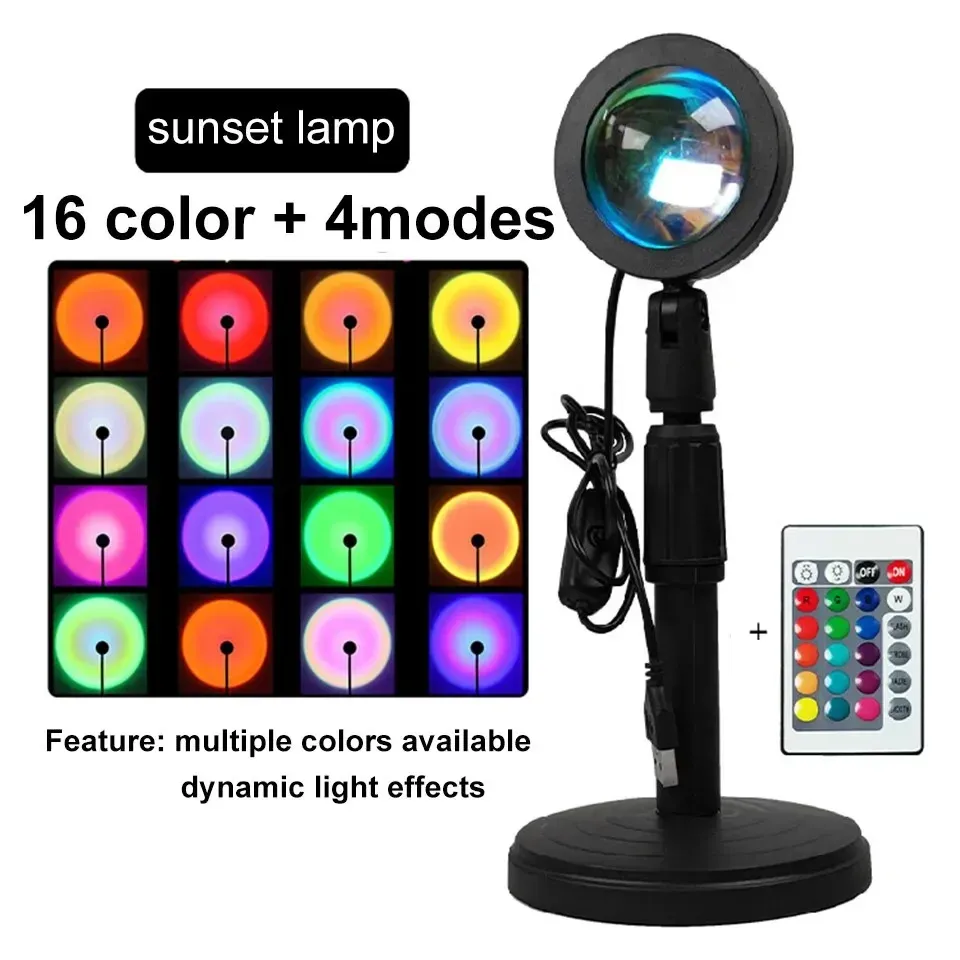 

RGB Атмосферная лампа проектор закат