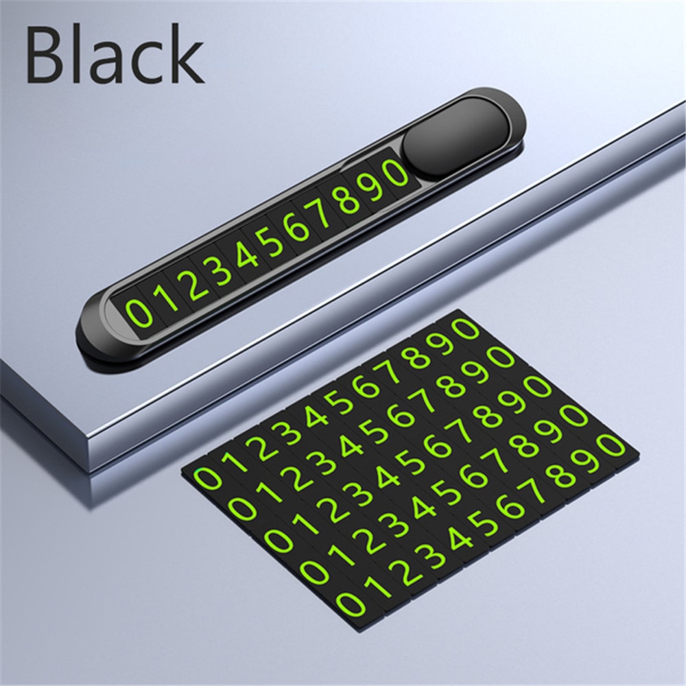 

Светящаяся автомобильная временная парковочная карта, автомобильная наклейка, скрытая автомобильная карта с номером телефона, автомобильные аксессуары, автомобильная наклейка из металлического сплава