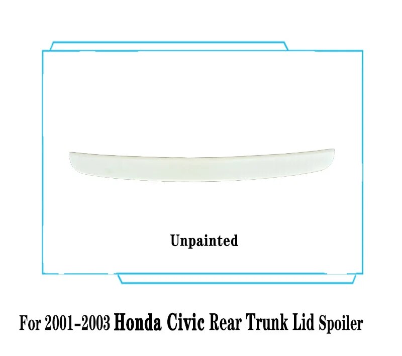 

Для Honda Civic 2001-2003 года, седан, спойлер, задняя крышка багажника, спойлер, крылья, АБС-пластик, черный тюнинг, украшение, комплект кузова, аксессуары