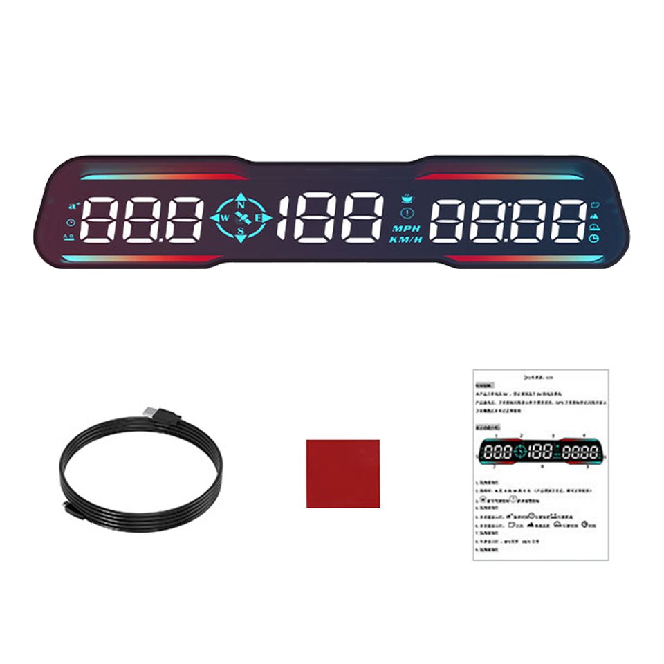 

Автомобильные Аксессуары GPS-навигация HUD G19 Цифровой Умный Будильник Счетчик Пробега Км/ч Миль В Час Компас Измерение Приб...