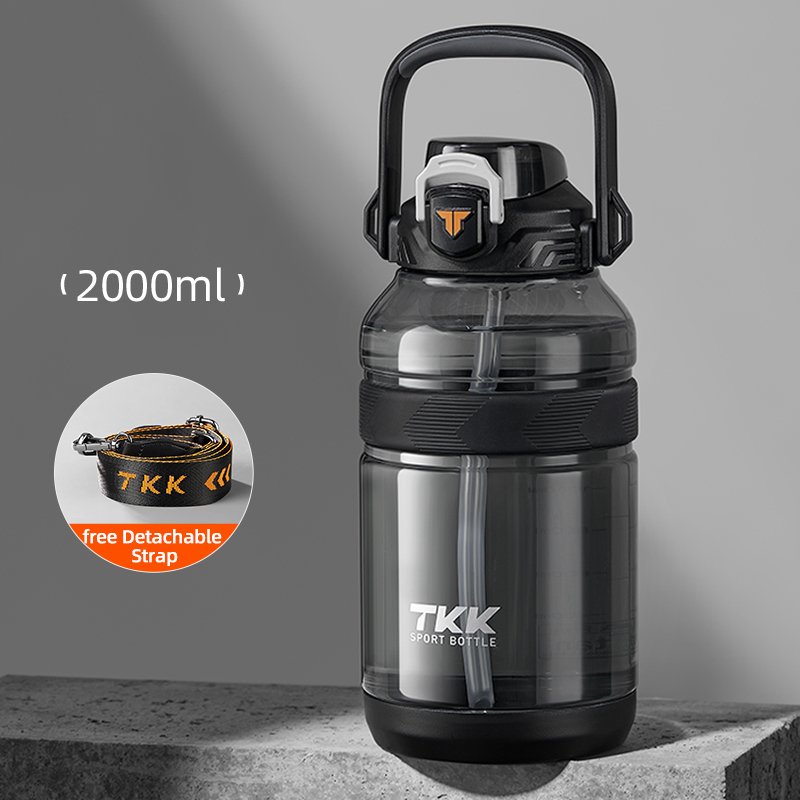 

Герметичная Спортивная Бутылка Для Воды TKK, 1,2 Л/2 Л, Без BPA, С Нескользящей Ручкой