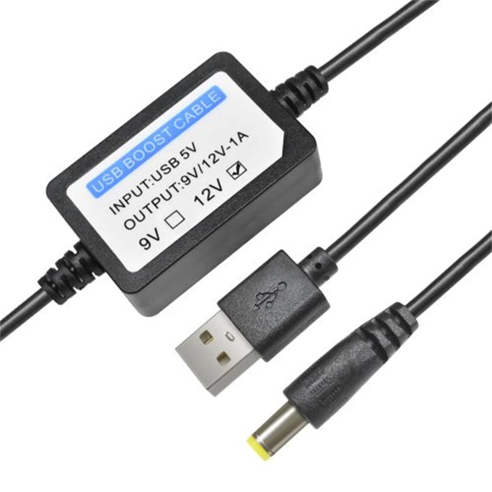 

Повышающий USB-кабель с 5 В до 9 в, 12 В, 1 А, усилитель кабеля, конвертер, адаптер, USB шнур постоянного тока, Штекер 5,5x2,1 мм для аксессуаров источника питания