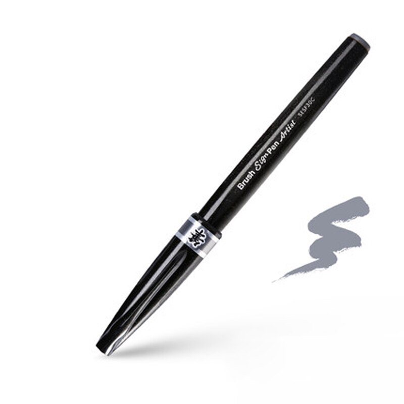 

Pentel цветная мягкая ручка 1 шт. SESF30C научная кисть очень тонкая мягкая ручка Цветочный стиль английский красивые скоростные сухие чернила