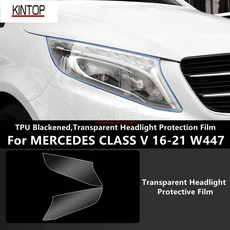 

Для MERCEDES Class V 16-21 W447 ТПУ затемненная, прозрачная защитная пленка для фар, защита фары, модификация пленки