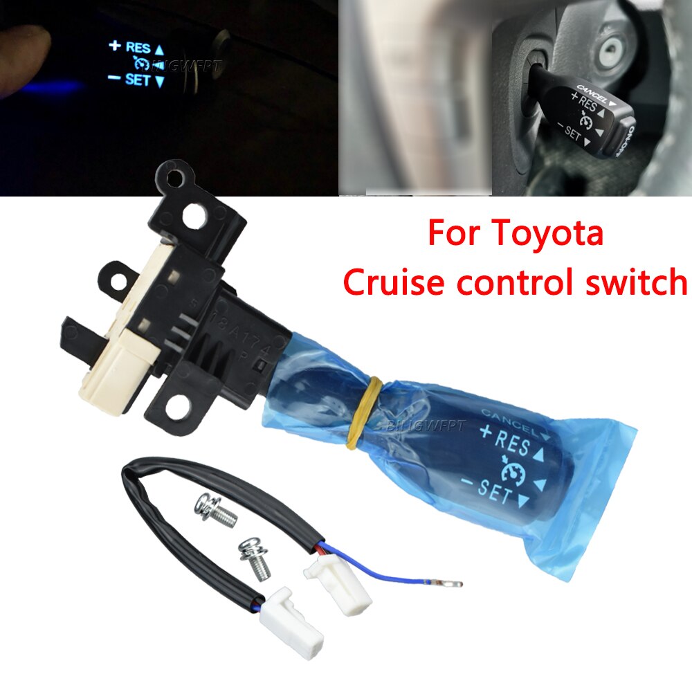 

Переключатель круиз-контроля со светодиодный Ной подсветкой для Toyota Corolla Yaris Vios Wish Auris Prius Previa RAV4 84632-34011 84632-34017