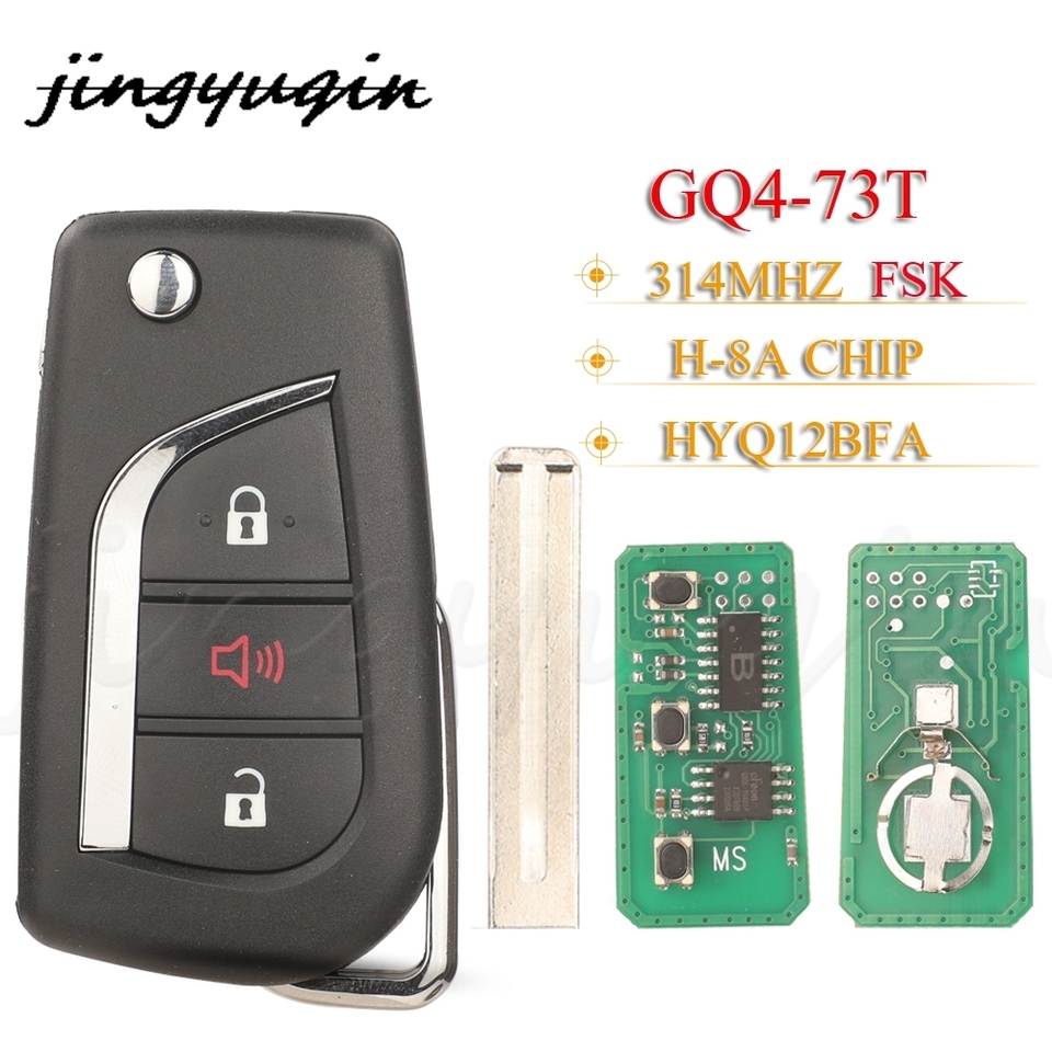 

Флип-чип jingyuqin GQ4-73T HYQ12BFA 3BTN 314 МГц FSK H (8A) для Toyota RAV4 Camry Corolla 2015 - 2021