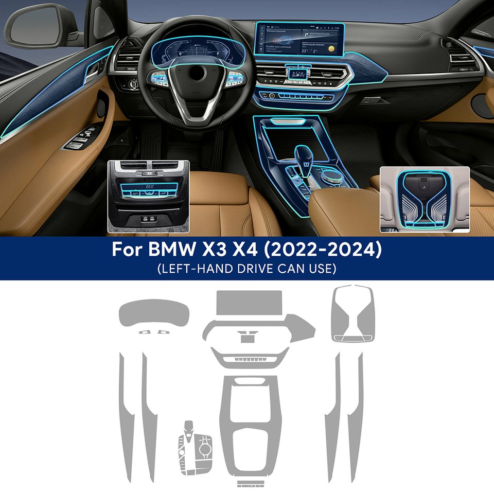 

Для BMW X3 X4 G01 G02 2022 2023 2024 ТПУ автомобильная навигационная пленка для экрана коробки передач защитная наклейка против царапин аксессуары для интерьера