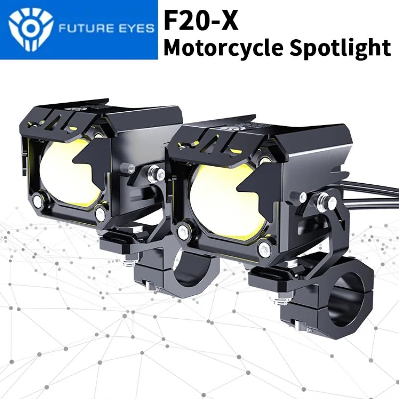 

Future Eyes F20-X мотоциклетный противотуманный фонарь, вспомогательный Светодиодный прожектор желтого и белого цветов, водонепроницаемые фары дальнего и ближнего света