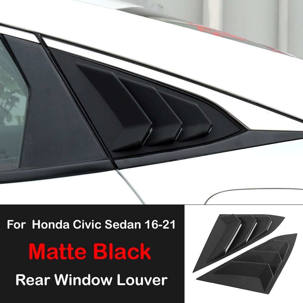 

Для Honda Civic 10-го поколения 2016-2020 седан, жалюзи заднего бокового окна, вентиляционное отверстие, совок, накладка, жалюзи, карбоновые автомобильные аксессуары