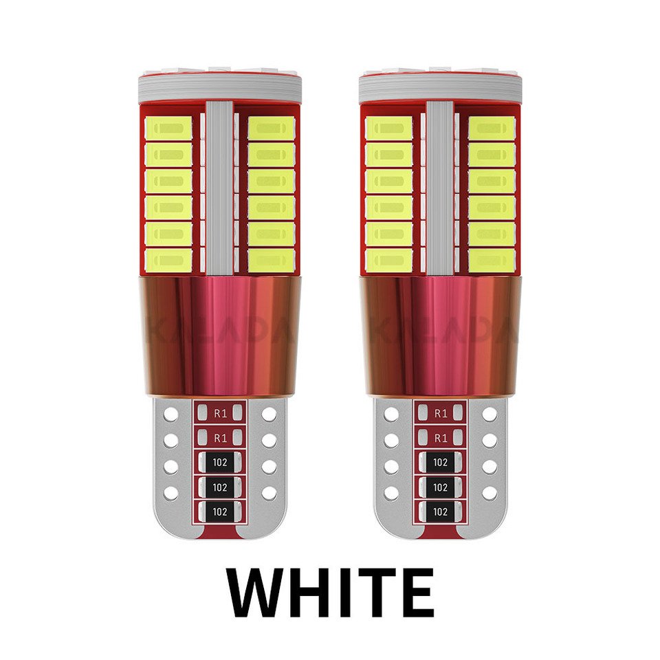 

2 шт. W5W светодиодные лампы T10 Canbus 3014 SMD для салона автомобиля, купольная лампа для чтения номерного знака, сигнальная лампа, клиновая лампа, бесплатная ошибка, белый