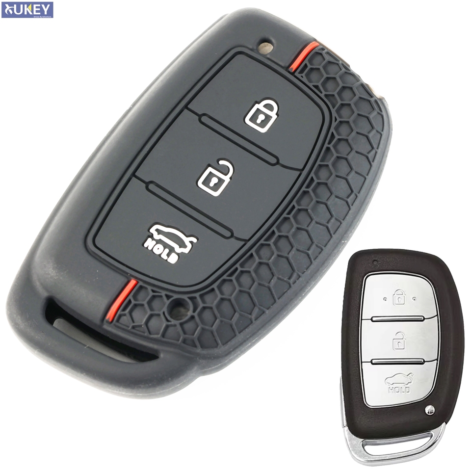 

Для Hyundai Santa Fe Accent I10 I20 I30 IX35 2013 2014 2015 силиконовый пульт дистанционного управления с кольцом-цепочкой, чехол, защита 3 кнопки